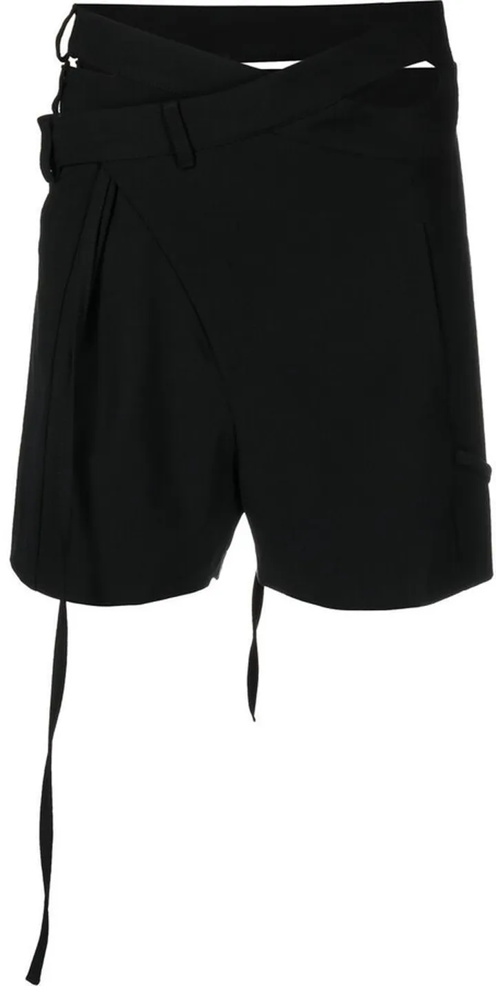 Asymmetric Belt Shorts