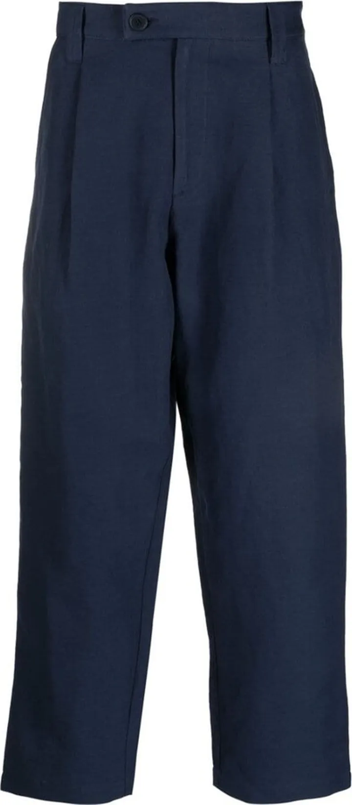 Cropped Straight-Leg Trousers