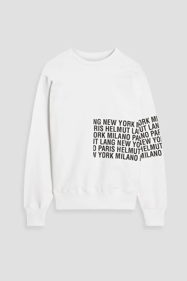 Printed French cotton-terry sweatshirt