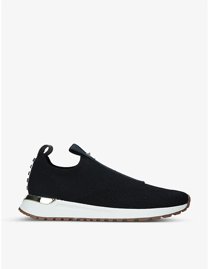 Womens Black Bodie Tape-mesh Slip-on Trainers