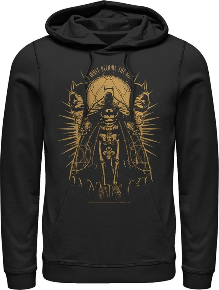 Men's Batman Become the Bat Pull Over Hoodie - Black - 3X Large