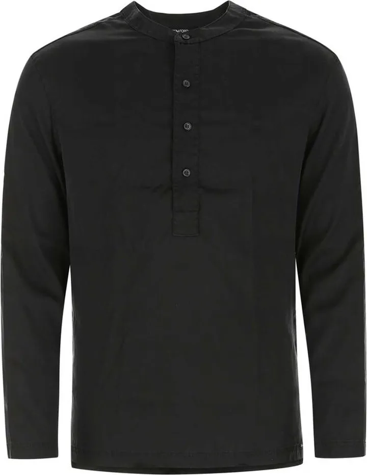 Tom Ford Half Buttoned Long-Sleeved Pyjama Shirt