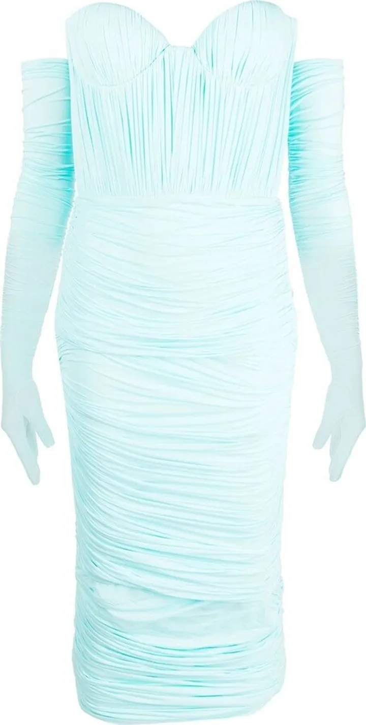 Prescott ruched midi dress
