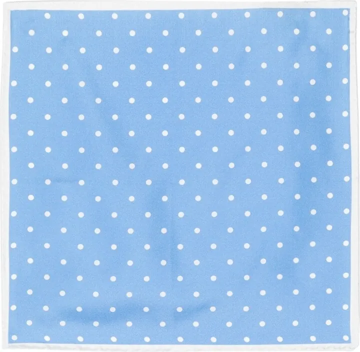 Polka Dot-Print Silk Handkerchief