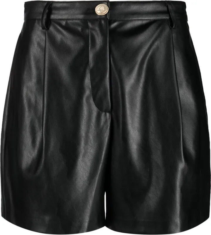 Faux Leather Tailored Shorts