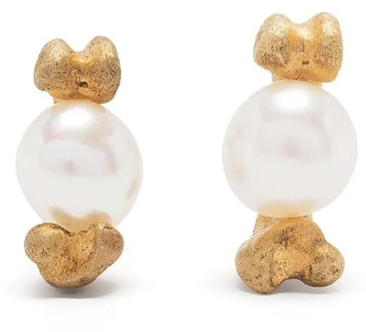 Tortuga pearl stud earrings