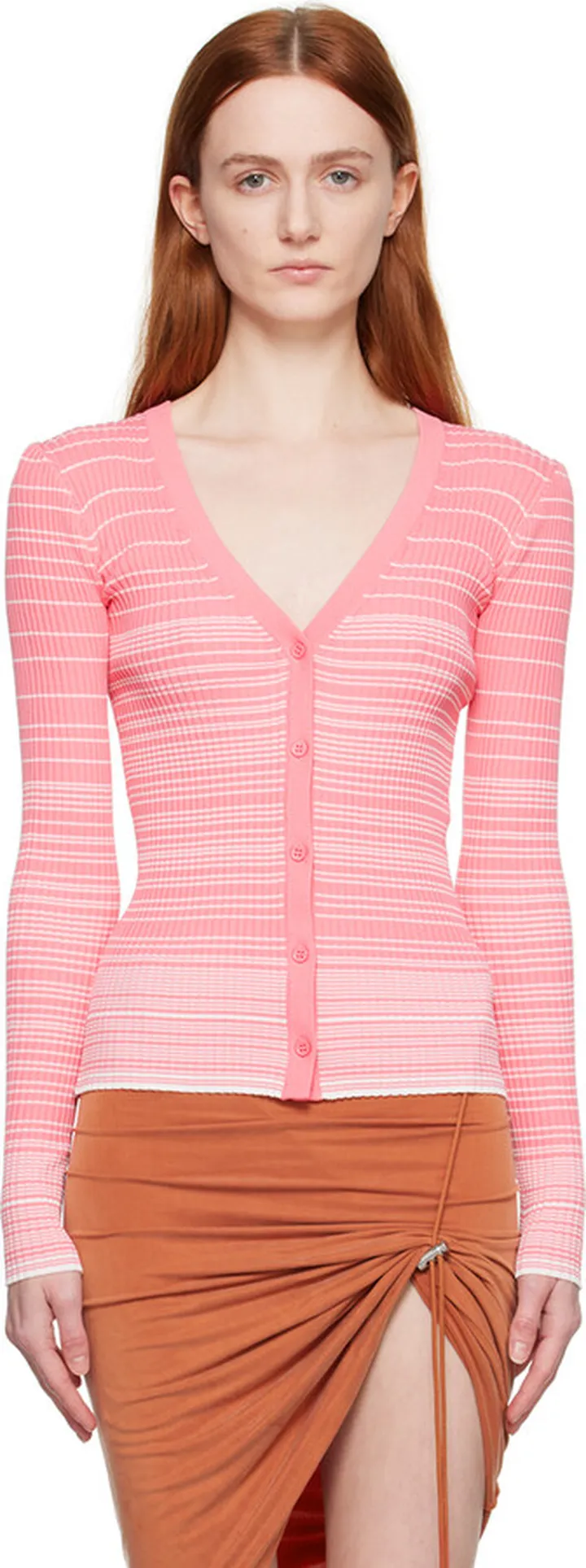 Staud Pink Cargo Cardigan
