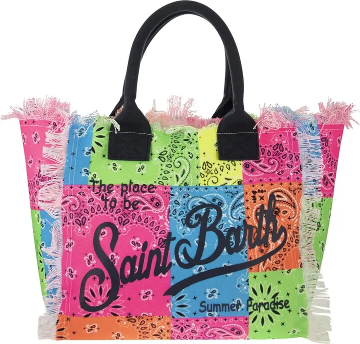 Vanity - Bandana Patterned Canvas Shoulder Bag