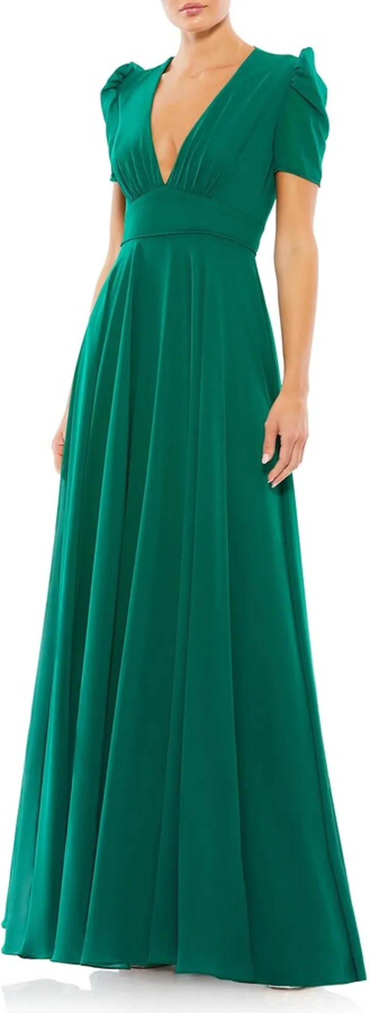 Puff Sleeve Empire Waist Dress