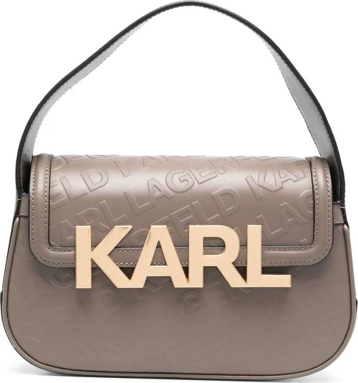 Logo-Embossed Leather Tote Bag