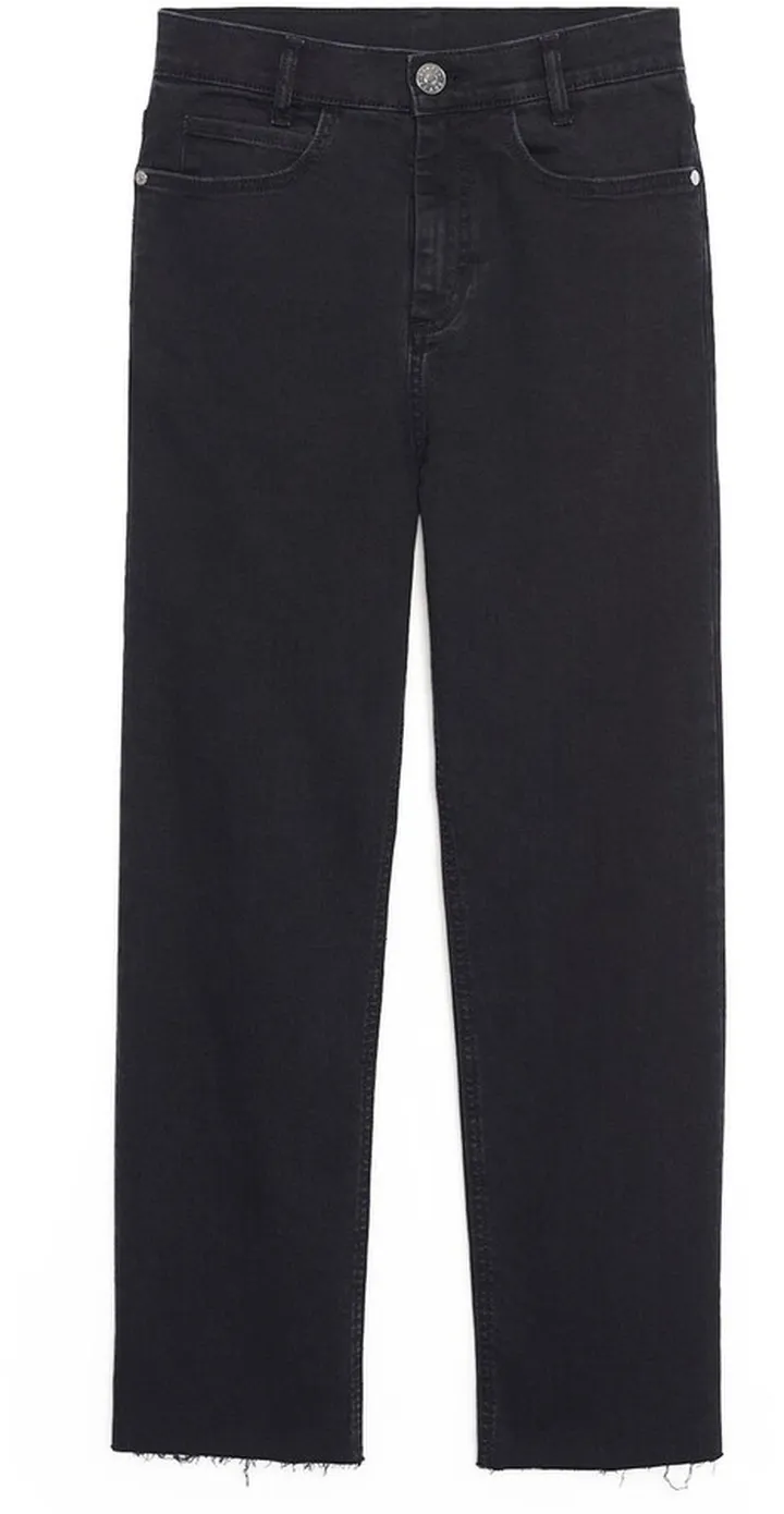 Raw Hem Straight Leg Jeans