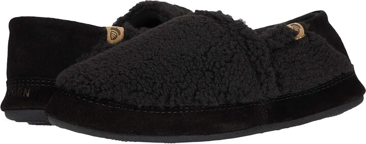 Acorn Acorn Moc II Collapsible Heel (Black Berber) Men's Slippers