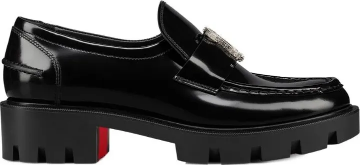Christian Louboutin Cl Moc Lug Leather Loafers