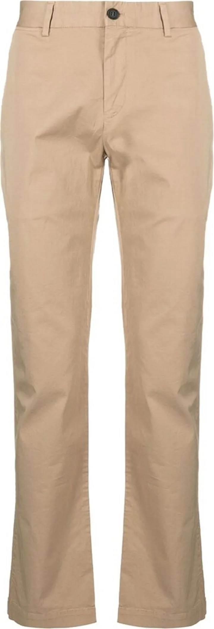 Brown Straight-Leg Cotton Trousers
