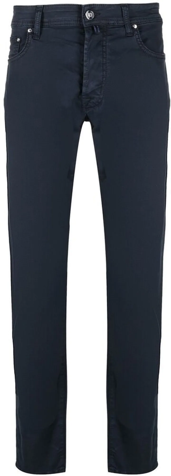 Mid-Rise Slim-Cut Trousers