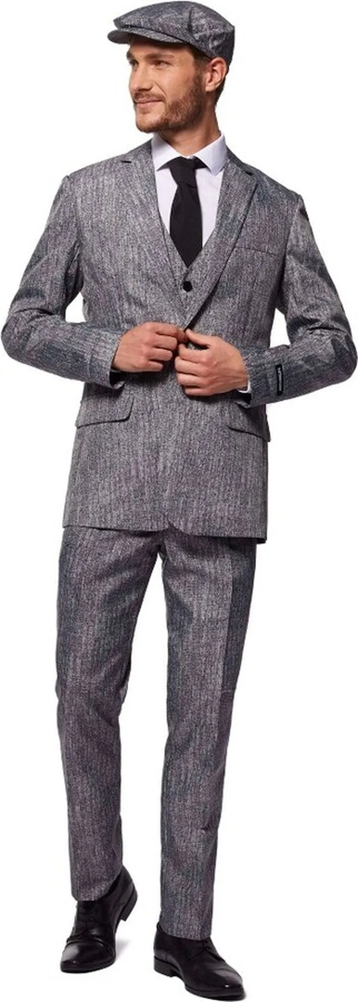 Suitmeister Men's Party Suit - 20's Gangster Grey - Size: L