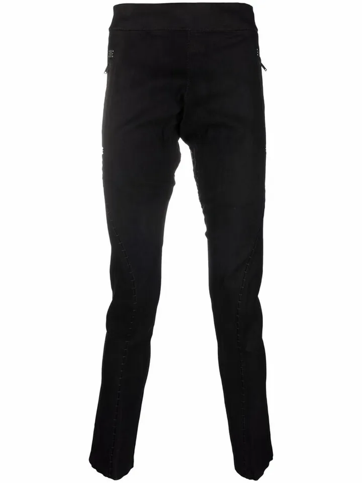 Slim-Cut Lambskin Trousers