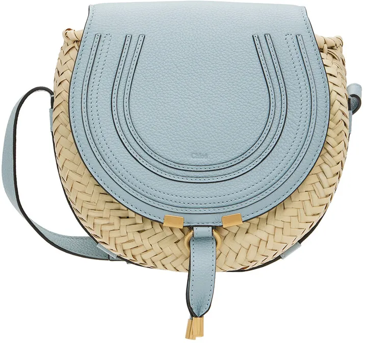 Chloé Blue & Beige Marcie Shoulder Bag