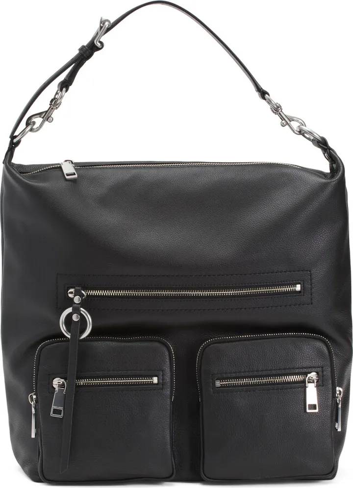 Leather Jett Large Multi Pocket Hobo