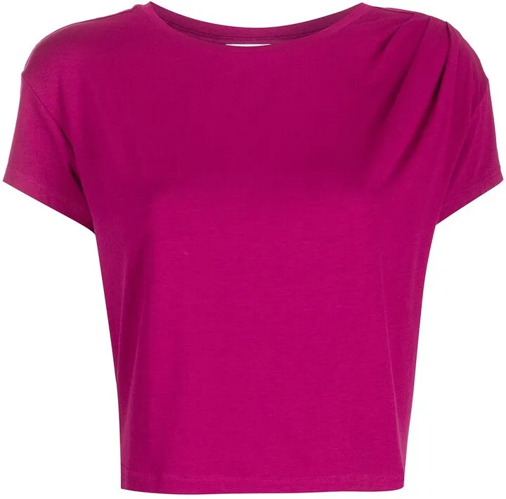 round neck cropped T-shirt