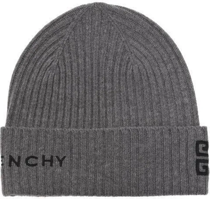 Givenchy Logo Embroidered Ribbed-Knit Beanie