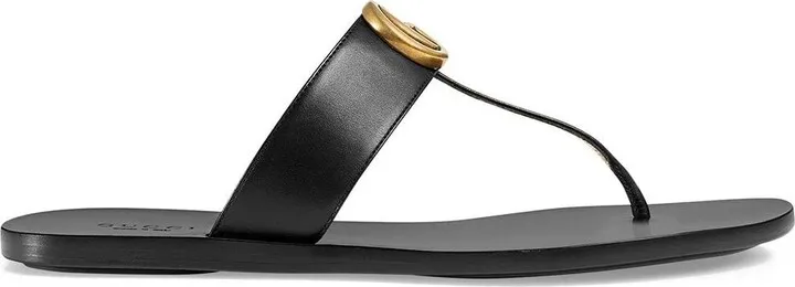 Double G leather thong sandals