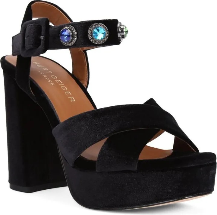 Kurt Geiger London Velvet Octavia Platform Sandals 120