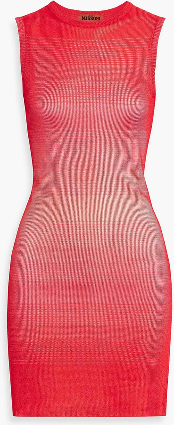 Dégradé crochet-knit mini dress