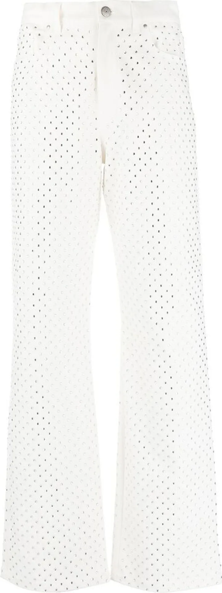 Crystal-Embellished Straight-Leg Trousers