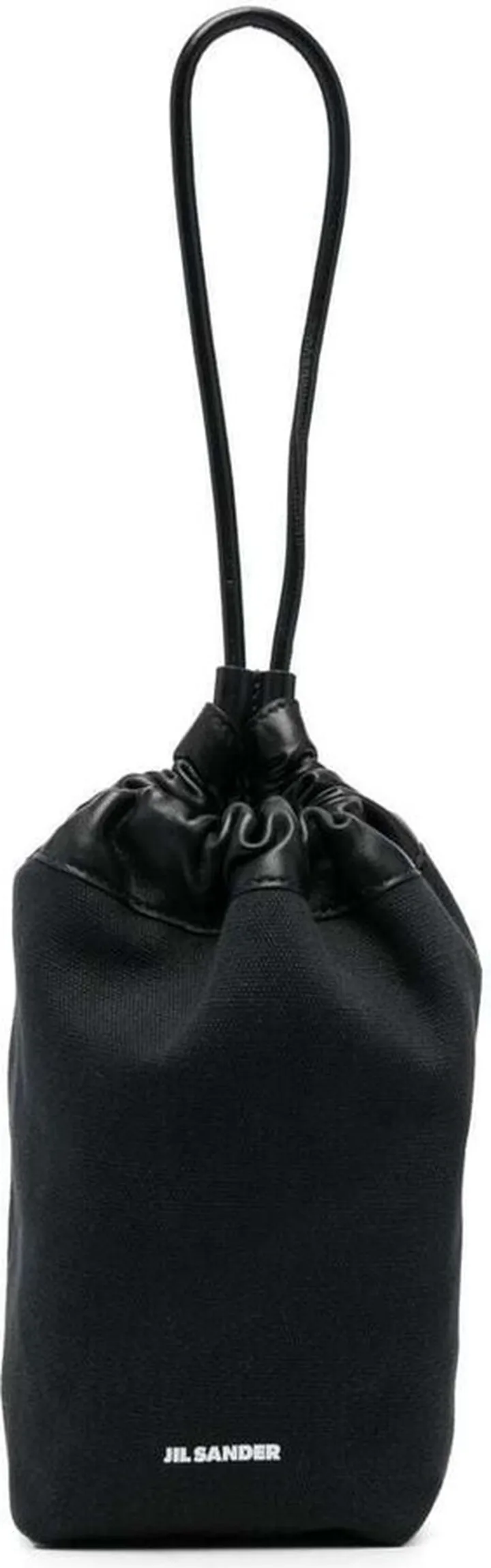 Black Canvas And Leather Handbag Jil Sander Woman