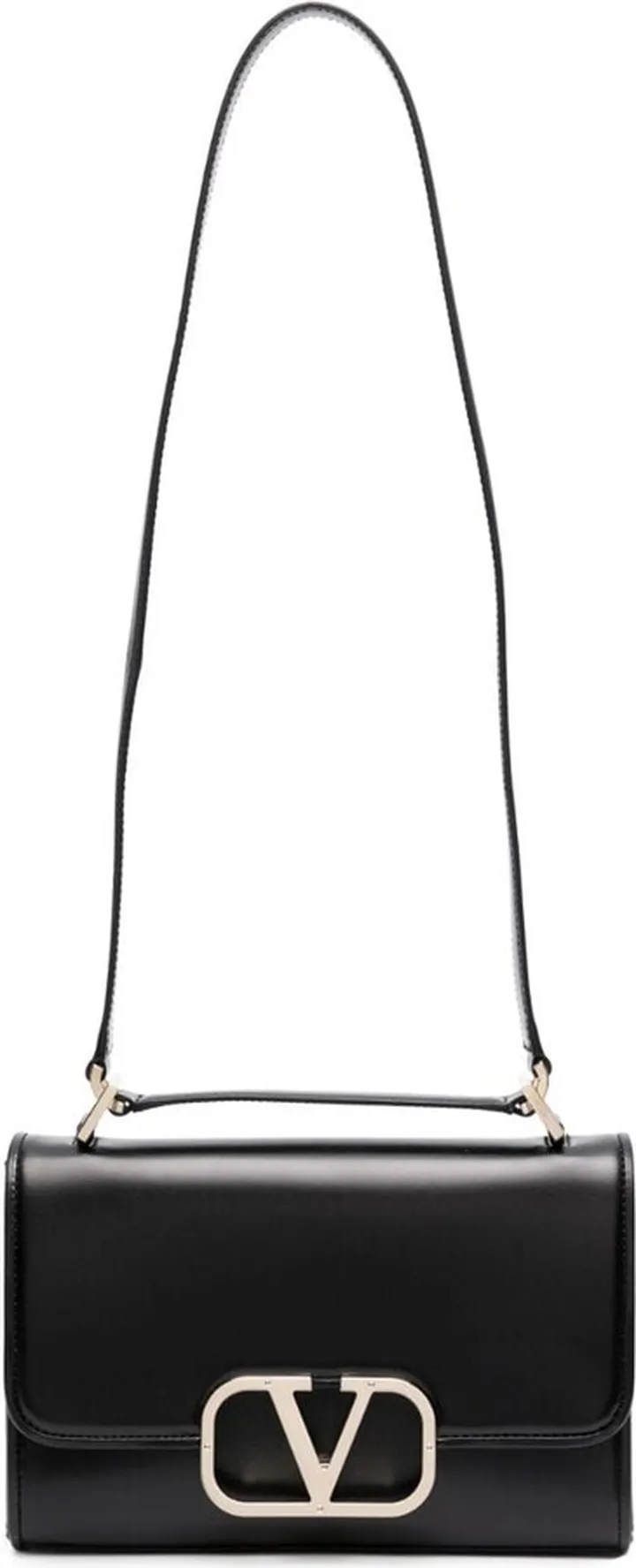 VLogo leather shoulder bag