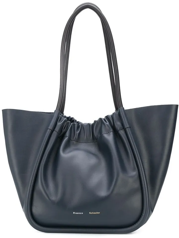 L Ruched tote bag