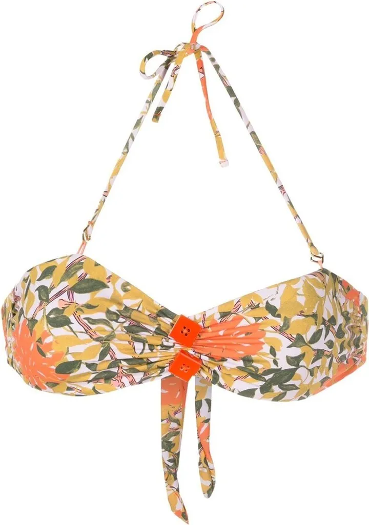 Floral-Print Halterneck Bikini Top