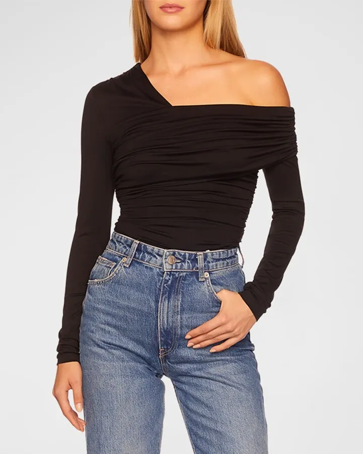 One-Shoulder Gathered Top
