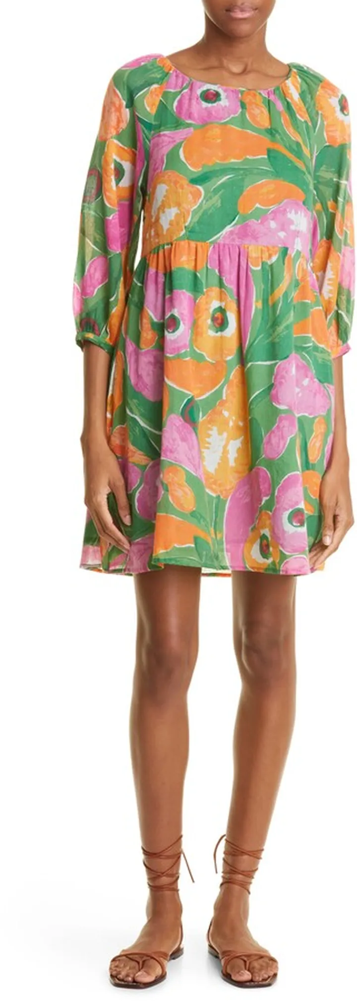 Abigail Floral Organic Cotton Minidress