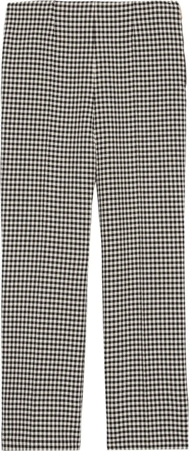 Gingham-Print Cropped Trousers