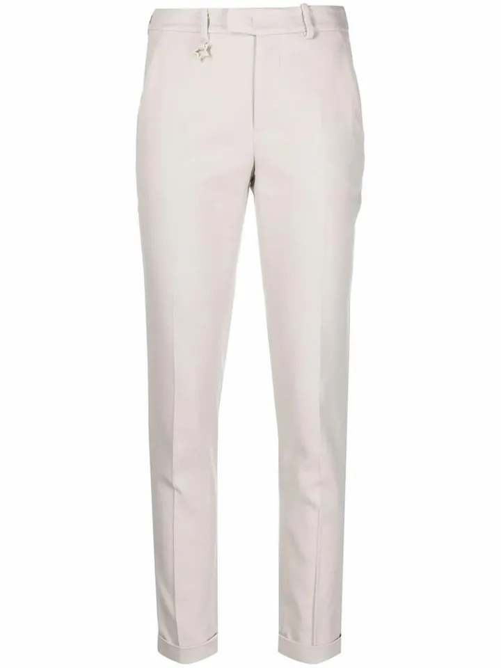 Straight-Leg Cropped Trousers