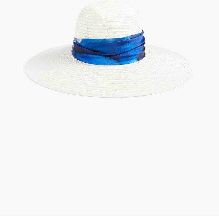 Cassidy satin-trimmed hemp-blend sunhat