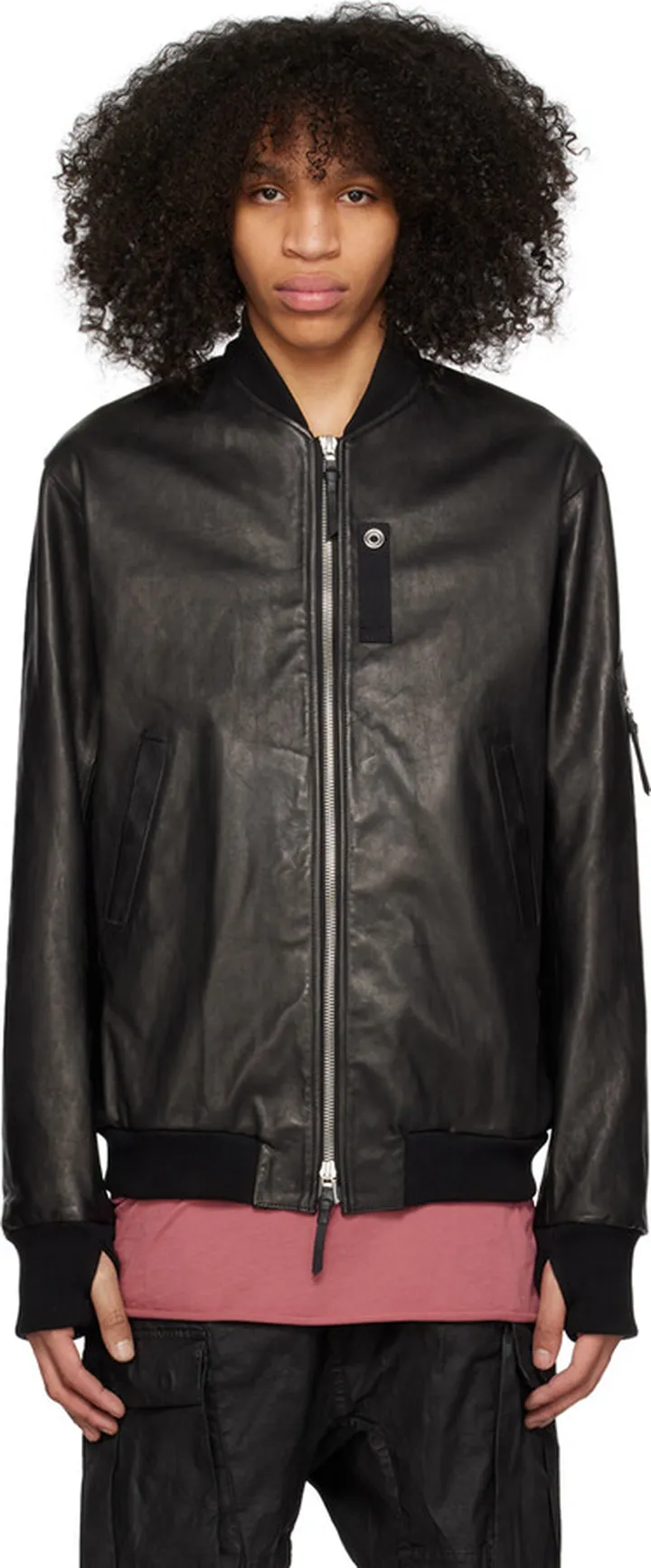 11 by Boris Bidjan Saberi Black J3 Leather Jacket