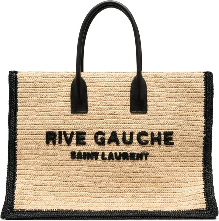 Rive Gauche raffia tote bag