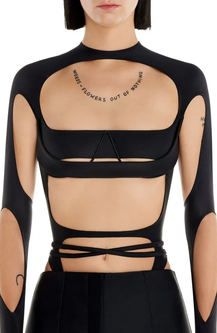 Cutout Underwire Jersey Bodysuit