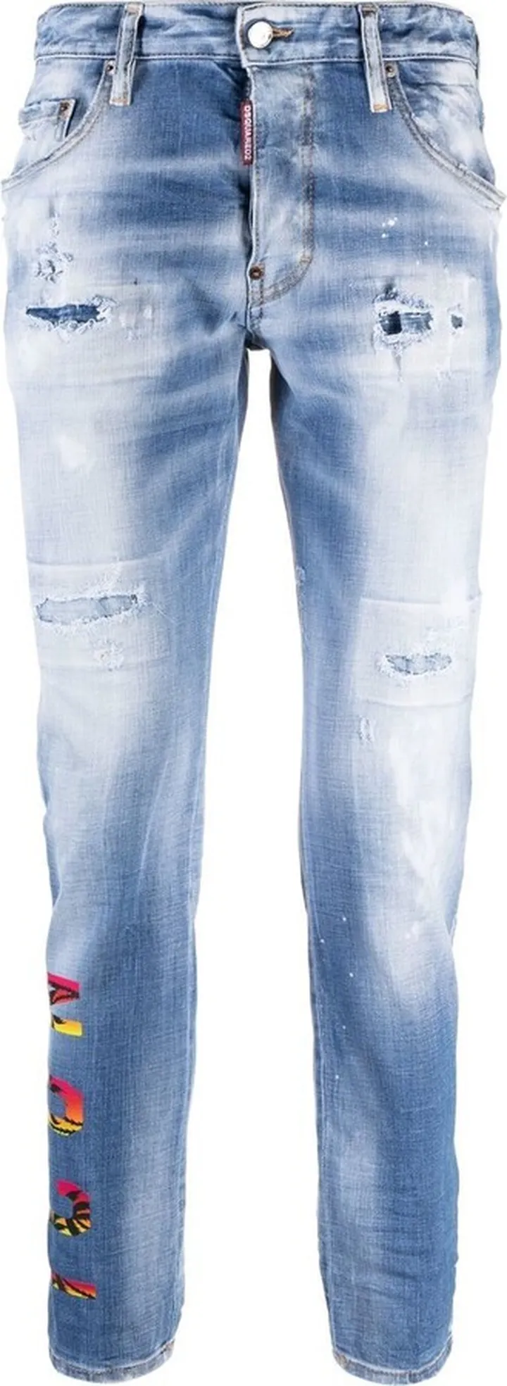 Icon printed slim-cut jeans