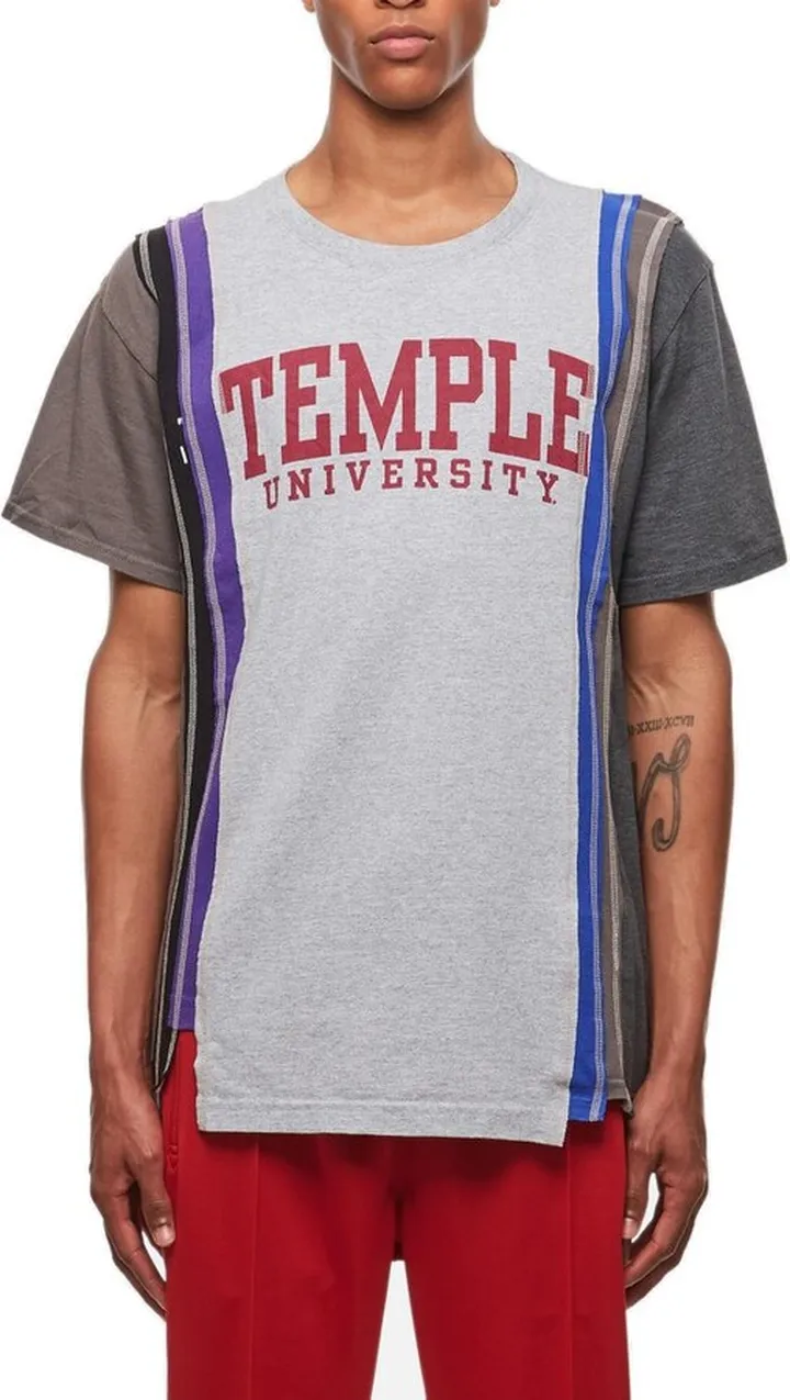 Needles Panelled Printed Crewneck T-Shirt