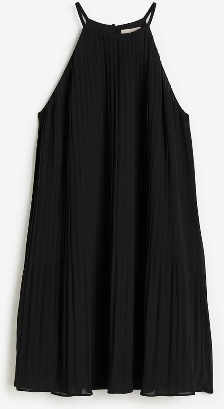 Pleated Chiffon Dress