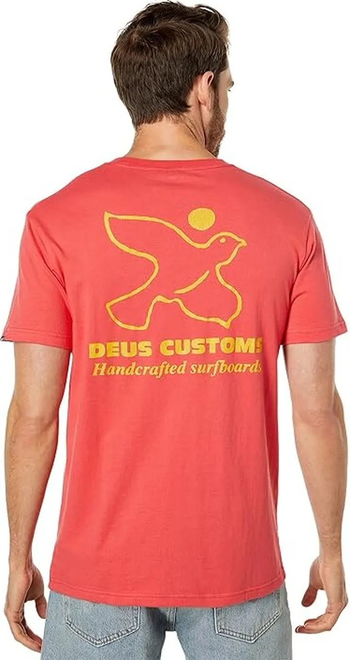 Deus Ex Machina Crafted Tee (Red Rose) Men's Clothing
