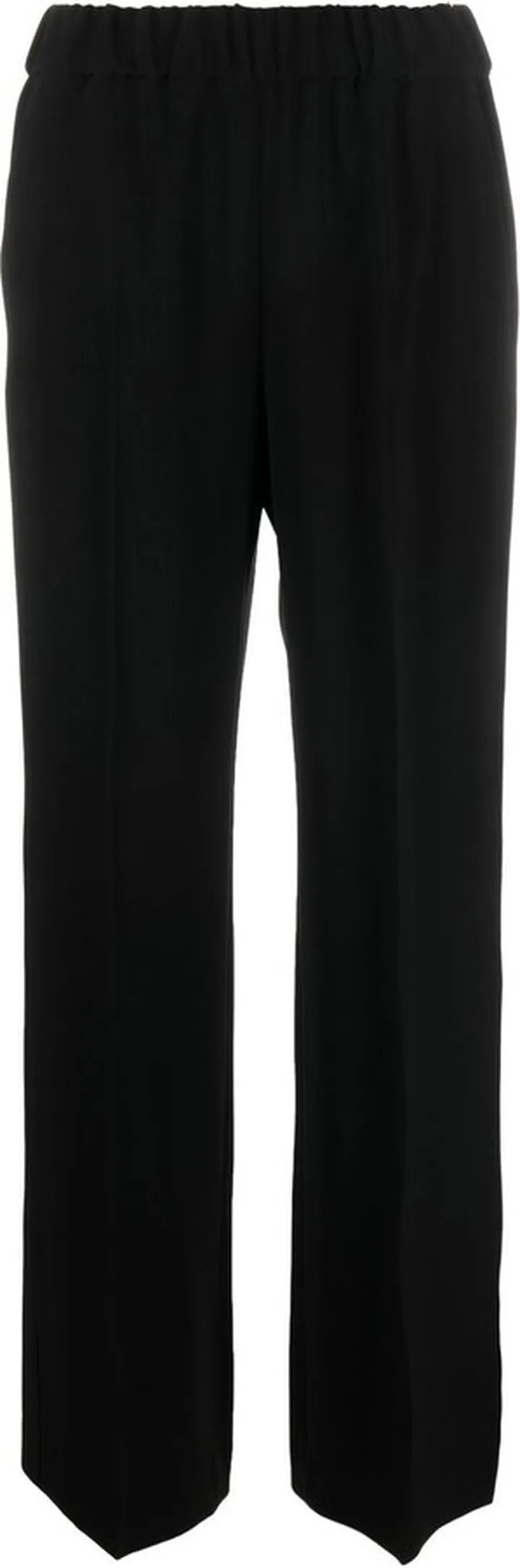 Elasticated Waist Straight-Leg Trousers