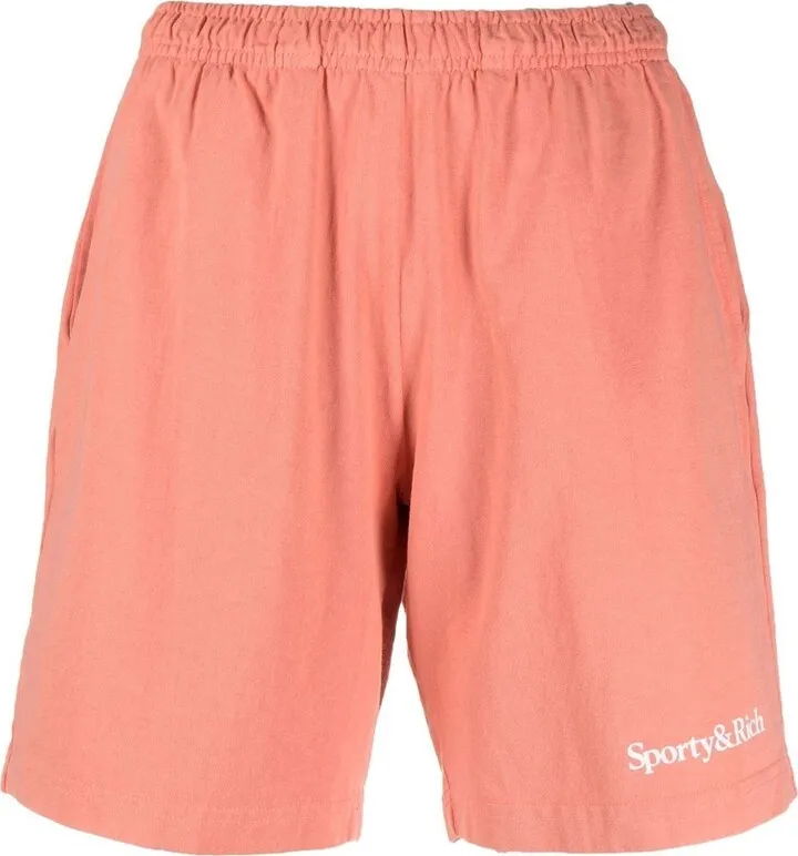 Logo-Print Cotton Shorts