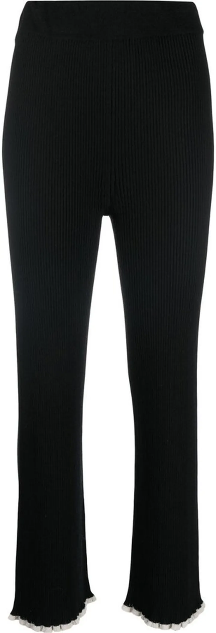 Rib-Knit Cropped Trousers