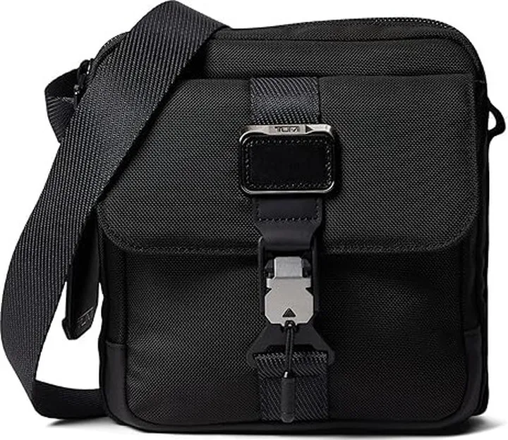 Tumi Junior Crossbody (Black) Handbags