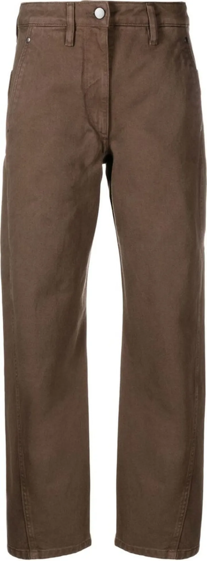 Cropped Straight-Leg Trousers
